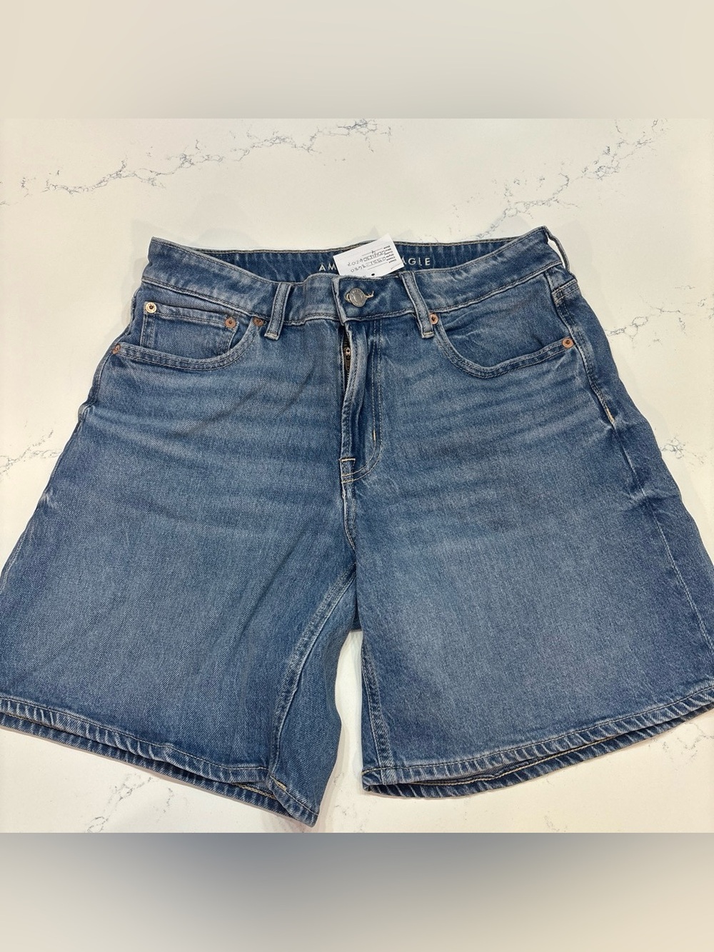 American Eagle Outfitters Midwash Denim Jean Shorts - Blue